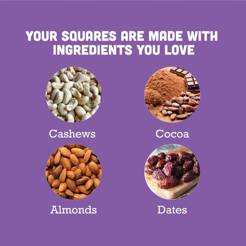 Gladful Cocoa & Cashews Date Nut Square